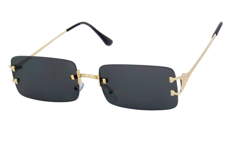  Solbrillen er en unisex solbrille og kan bæres af alle der har lyst til at matche sommeren solbrillemode. Uden ramme, er kun båret af 2 metal "hægter" i hver side og matchende næseryg | firkantet-solbriller