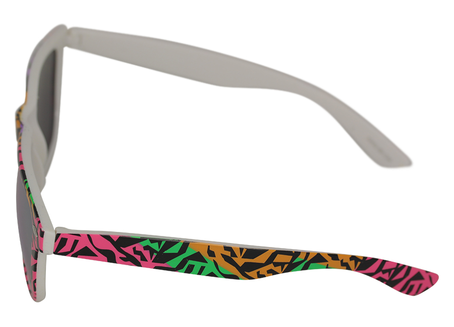 Wayfarer solbrille med multifarvet dyreprint og spejlglas | wayfarer_solbriller-2