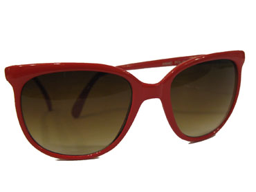 Rød klassisk solbrille | runde_solbriller