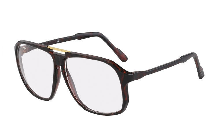 Stor brille med klare glas uden styrke. Brillen er i stort oversize design og i god kraftig kvalitet. | oversize_store_solbriller