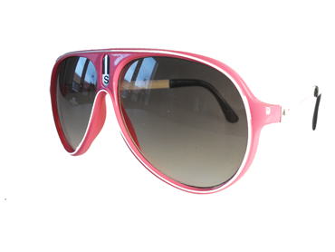 Pink aviator solbrille m/ hvid streg | search