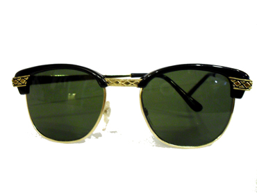Clubmaster solbrille i sort med guld mønster | search