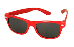 Børne wayfarer solbrille i rød - Design nr. s3236
