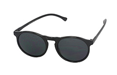 Rund sort blank solbrille - Design nr. s1054