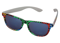 Wayfarer solbrille med blåt spejlglas - Design nr. s1149