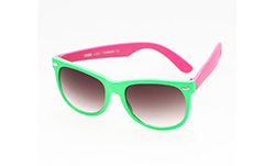 Wayfarer solbrille i grøn / pink - Design nr. s272
