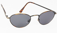 Oval moderne solbrille med gråsorte glas - Design nr. s3117