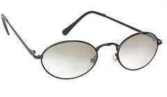 Sort oval solbrille med smokeyglas - Design nr. s3123