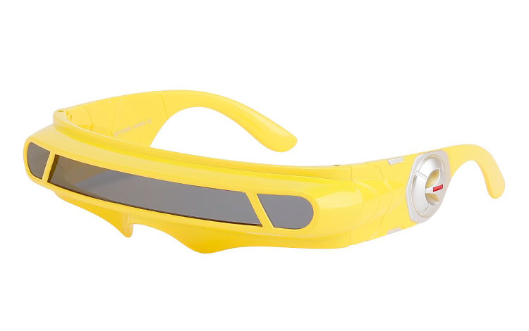 Gul Star-Trek solbrille med mørke glas. - Design nr. s3641