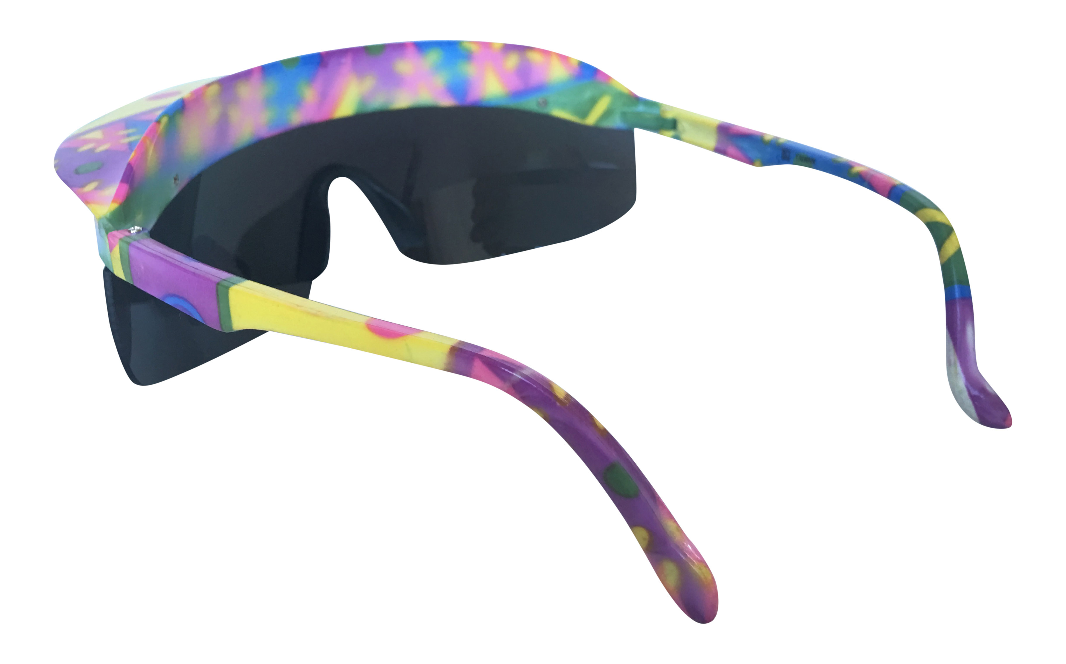 Den fedeste festival solbrille med skygge bygget på solbrillen, i vilde neonfarver. Til festival, hverdag eller fest :) | skibriller-3