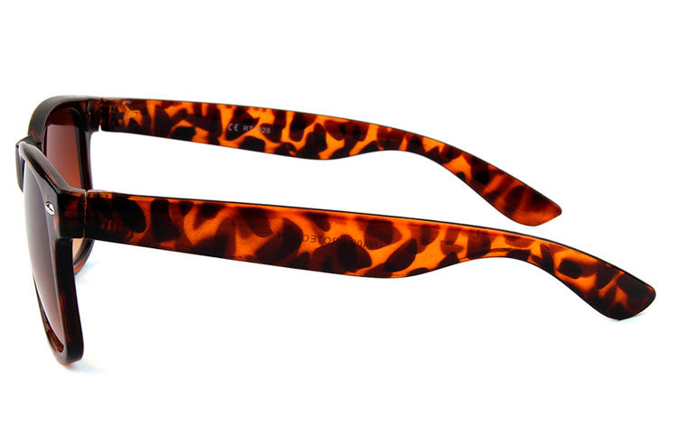 Brun wayfarer solbrille i skildpadde / leopard stel | -3