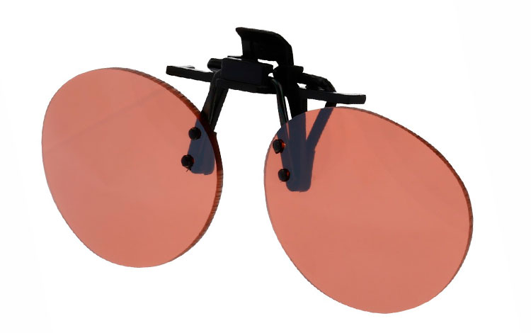 OVAL clip-on solbriller med orangebrune glas. Perfekte  | billige-solbrille-nyheder