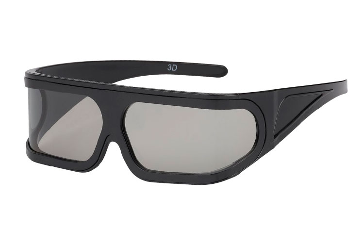 Stor udklædnings solbrille. Ligner en 3D brille. Skal i holde et biograf event, er denne "wanna be" 3D brille perfekt. | oversize_store_solbriller