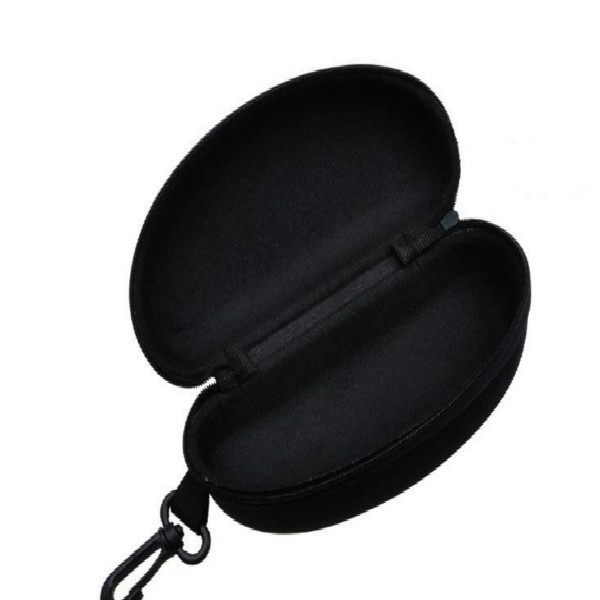 Sort brilleetui / hardcase til solbriller og briller. God hÃ¥rd kvalitet med lynlÃ¥s, som beskytter rigtig godt.HÃ¸jde 6.3Dybde 8.5LÃ¦ngde 18 | -2