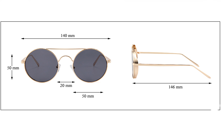  Solbrillen er i virkeliglig lækker kvalitet med skønne detaljer.  Stængerne er tynde og elegante og sidestykket er let og passende til den flotte solbrille model. | runde_solbriller-3