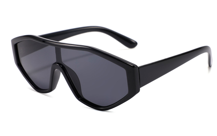 RÃ¥ kantet solbrille i kraftigt design. FrÃ¦k moderne solbrille til den modebevidste. Solbrillen er et unisex design og kan bruges af alle | solbriller_maend