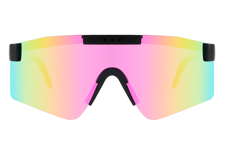  Næsestøtten er mat plastik som holder brillen fast på plads under bevægelse og sport.Det brede frontglas beskytter øjnene med vind og sol under sport og bevægelse | oversize_store_solbriller-2