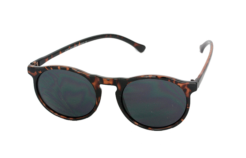 Rund mørkebrun solbrille | runde_solbriller