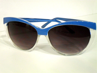 Sommer solbrillen i Cateye / katte design. Gennemsigtig m/ blå | oversize_store_solbriller