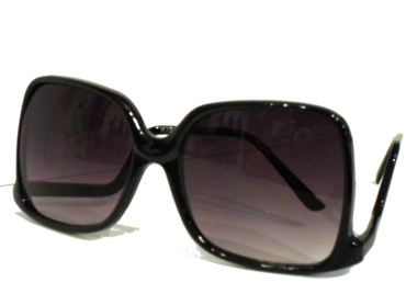 Retro / Vintage solbriller m/ stang nederst. Sort | 
