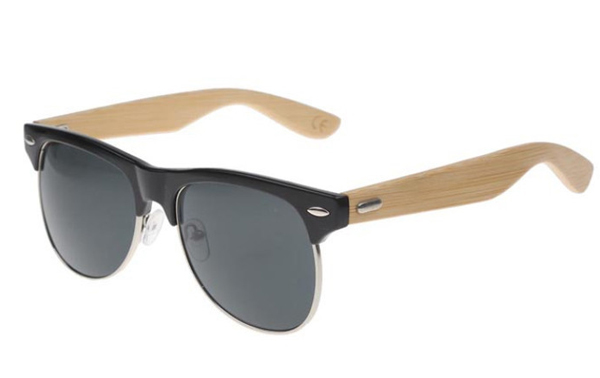 Træ solbrille / bambus solbrille i clubmaster design. Robust og fantastisk kvalitet. | clubmaster