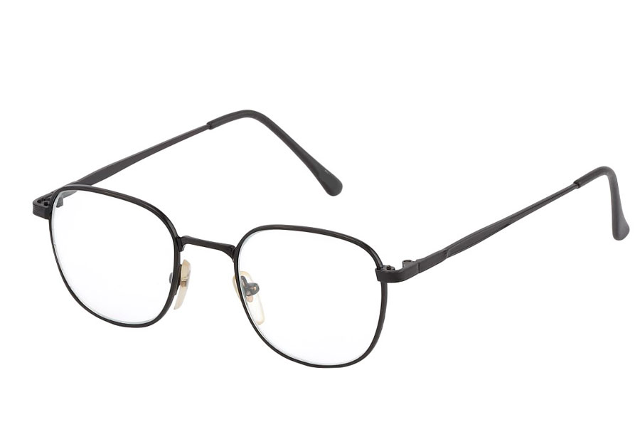 Sort brille med klart glas uden styrke | search