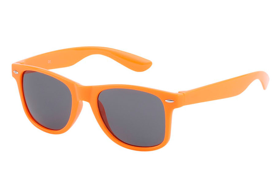 Orange wayfarer solbrille med mÃ¸rke linser. UV400 | wayfarer_solbriller