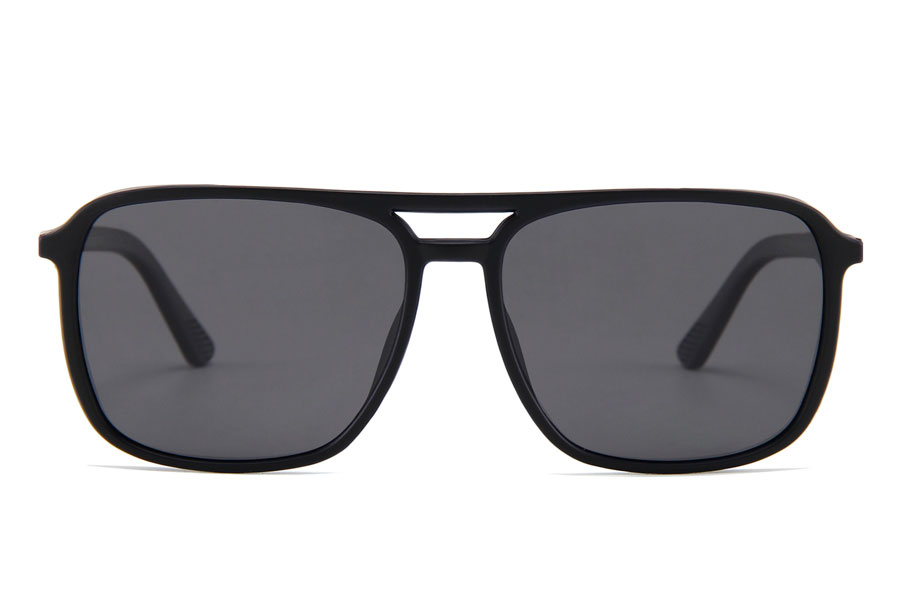 Rå maskulin solbrille. Stængerne har flot skiftende design mellem metal og nat sort plastik. | enkelt-klassisk-design-2