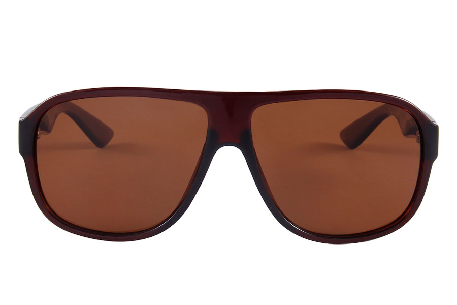 Rødbrun transparent solbrille i UNISEX design. UV400 beskyttelse. | millionaire_aviator_solbriller-2