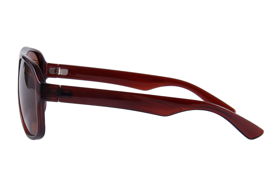 Rødbrun transparent solbrille i UNISEX design. UV400 beskyttelse. | millionaire_aviator_solbriller-3