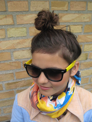Wayfarer solbrille. Sort m/ gul | -2