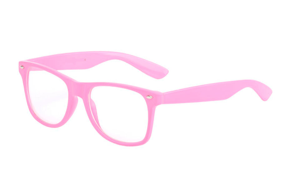 Lyserød / pink brille i wayfarer model | 