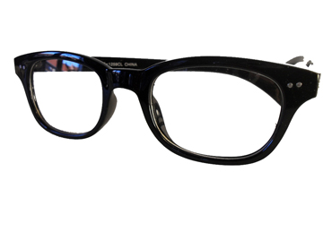 Sort brille m/ klart glas | klar_glas_briller