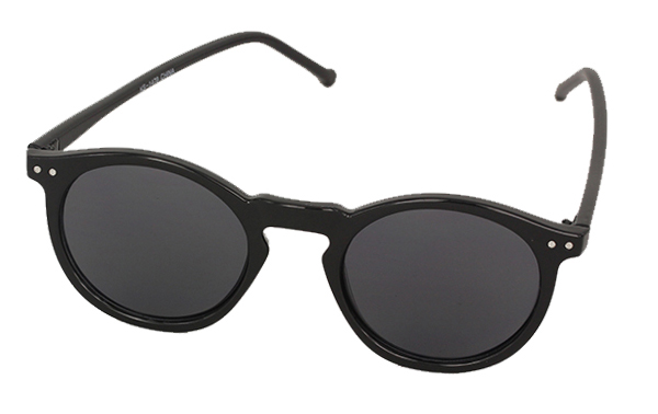 Sort rund solbrille | solbriller_med_moerkt_glas