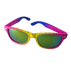 Neonfarvet solbrille i spraymalings look - Design nr. 3202