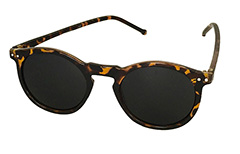 Rund skildpadde brun solbrille med mørk glas - Design nr. 3235