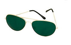 Aviator solbrille med turkis glas - Design nr. 3241