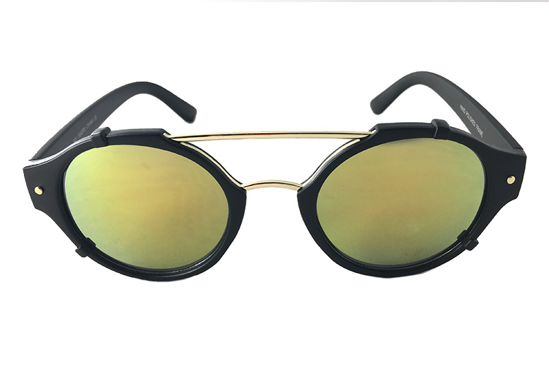Fræk mat solbrille med gult spejlglas - Design nr. 3281