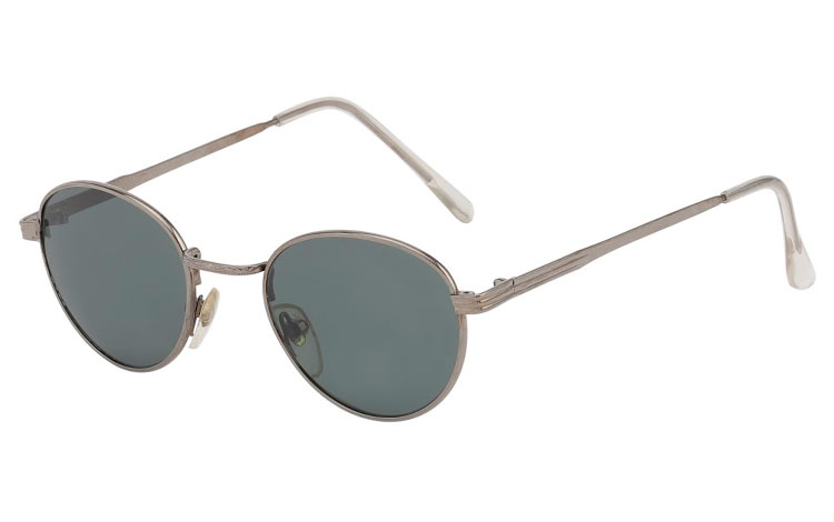 Rund solbrille mørk sølv - Design nr. 3558