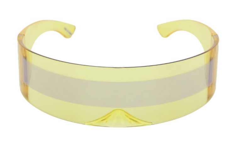 Gul brille med spejlstribe - Design nr. 4361