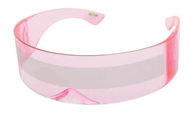 Lyserød brille med spejlstribe - Design nr. 4363