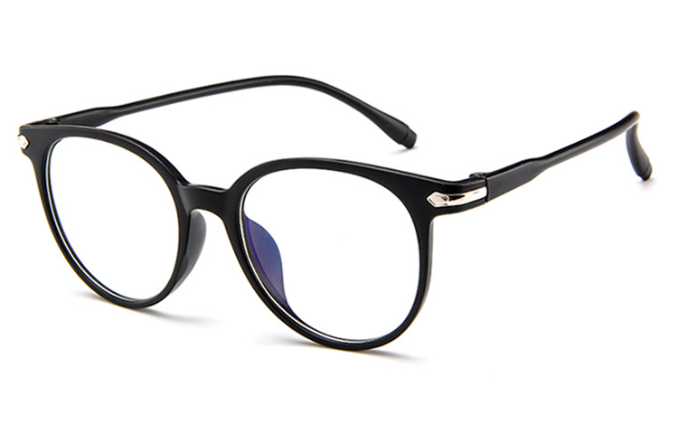 Sort brille med klart glas - Design nr. 4388