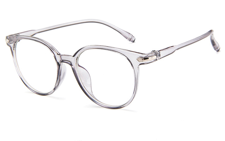 Grå transparent brille med klart glas uden styrke - Design nr. 4390