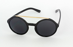 Stor rund solbrille i sort - Design nr. s1058