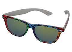 Solbrille i wayfarer design med spejlglas - Design nr. 1148