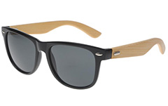 Wayfarer solbrille med bambus - Design nr. 3049