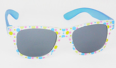Solbrille til børn i mat med blå stænger - Design nr. 3097