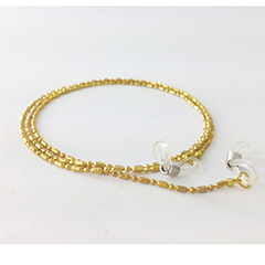 Brillekæde i guldfarvet kæde - Design nr. 3168