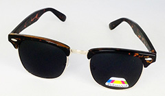 Leopard brun clubmaster polaroid solbrille  - Design nr. 3175