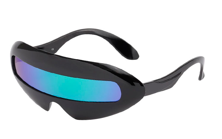 Marvelous Mosell solbrillen i sort med blå-grønne glas - Design nr. 3632